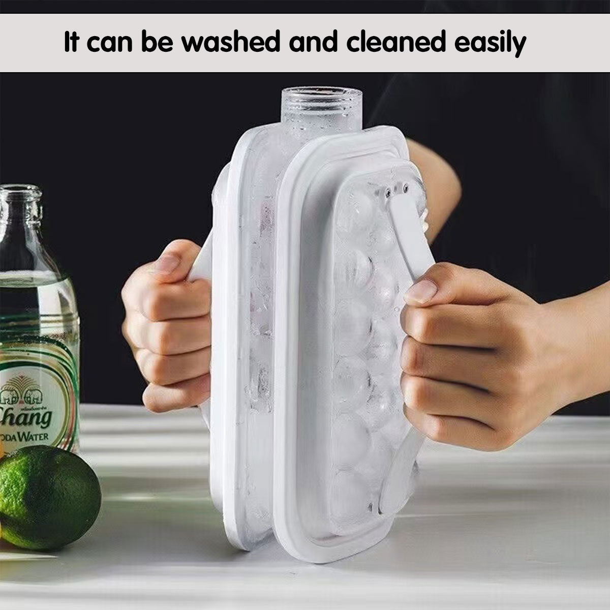 Portable Ice Hockey Pot Ice Cube Tray Water Bottle Clear Household Ice Maker 5