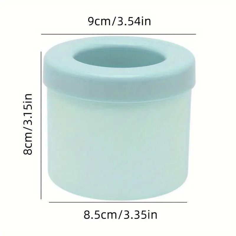 Silicone Ice Cube Tray Mould Ice Box Compartment Bucket for Easy Ice Making - Blue 3