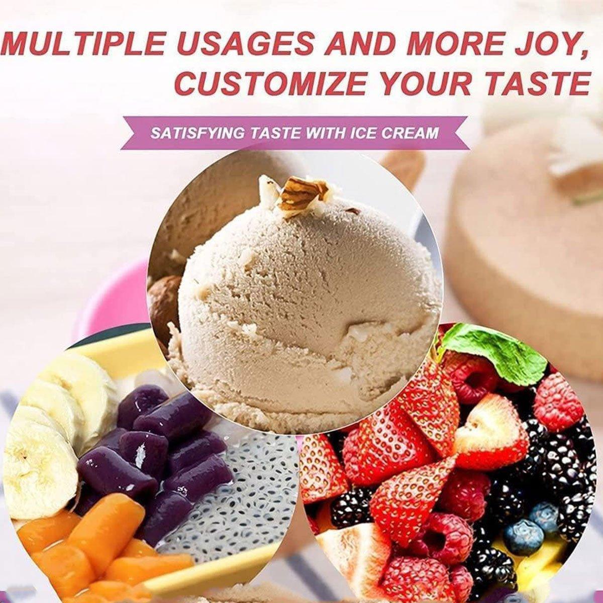 7Pc Set Colourful Ice Cream Cups and Bowls with Spoons Dessert Gift Set 4