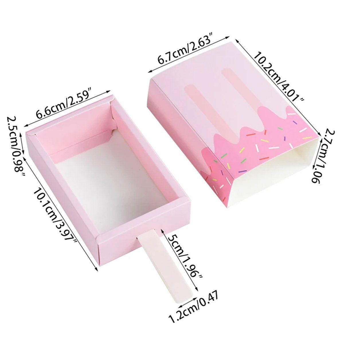 50PCS Creative Ice Cream Candy Gift Boxes Fruit Shaped Party Favor Packaging Box - Blue 3