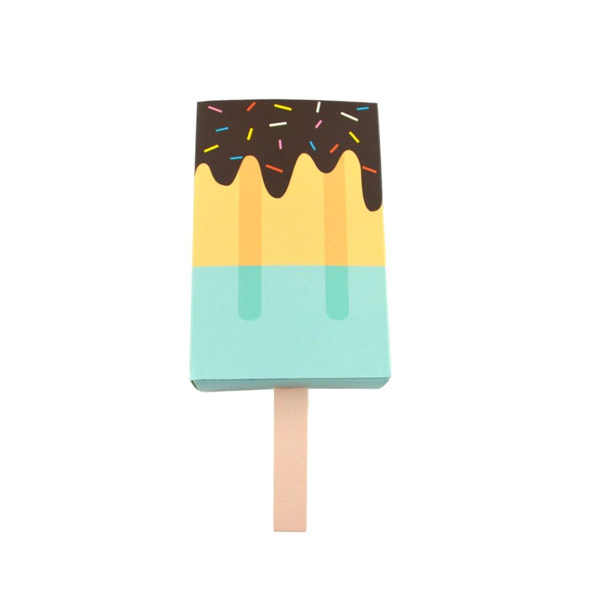 50PCS Creative Ice Cream Candy Gift Boxes Fruit Shaped Party Favor Packaging Box - Blue 6
