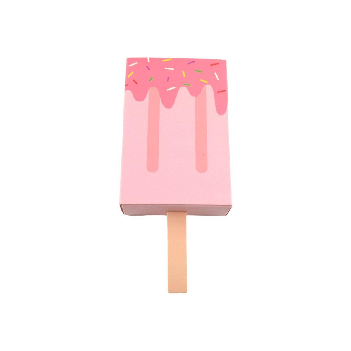 50PCS Creative Ice Cream Candy Gift Boxes Fruit Shaped Party Favor Packaging Box - Pink 7