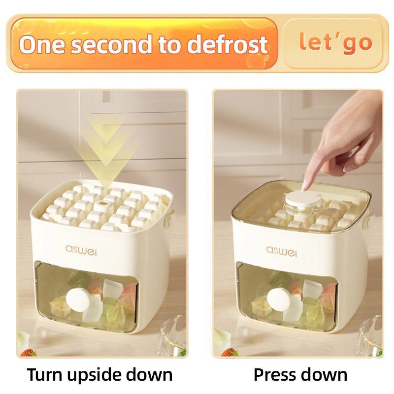 Portable Ice Compartment Cube Mold Plastic Ice Making Box and Ice Cube Holder 4