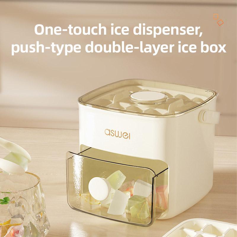 Portable Ice Compartment Cube Mold Plastic Ice Making Box and Ice Cube Holder 5