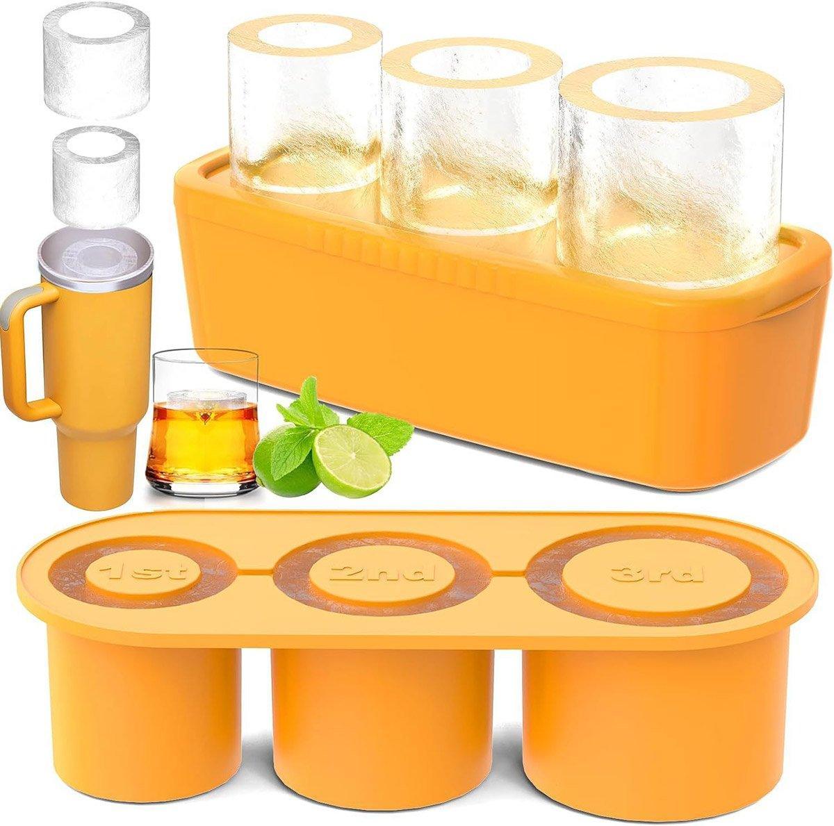 Silicone Ice Cube Tray for 20oz 30oz 40oz Tumbler Easy Release Reusable Mold - Coffee 8
