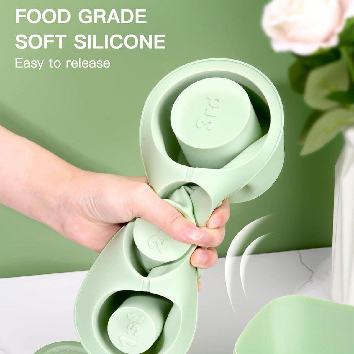 Silicone Ice Cube Tray for 20oz 30oz 40oz Tumbler Easy Release Reusable Mold - Green 5