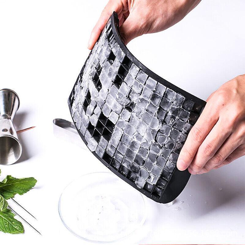 160 Grids Ice Cube Tray Ice Maker Mold Frozen Cubes Silicone Mini Small Diy Au - Black 3