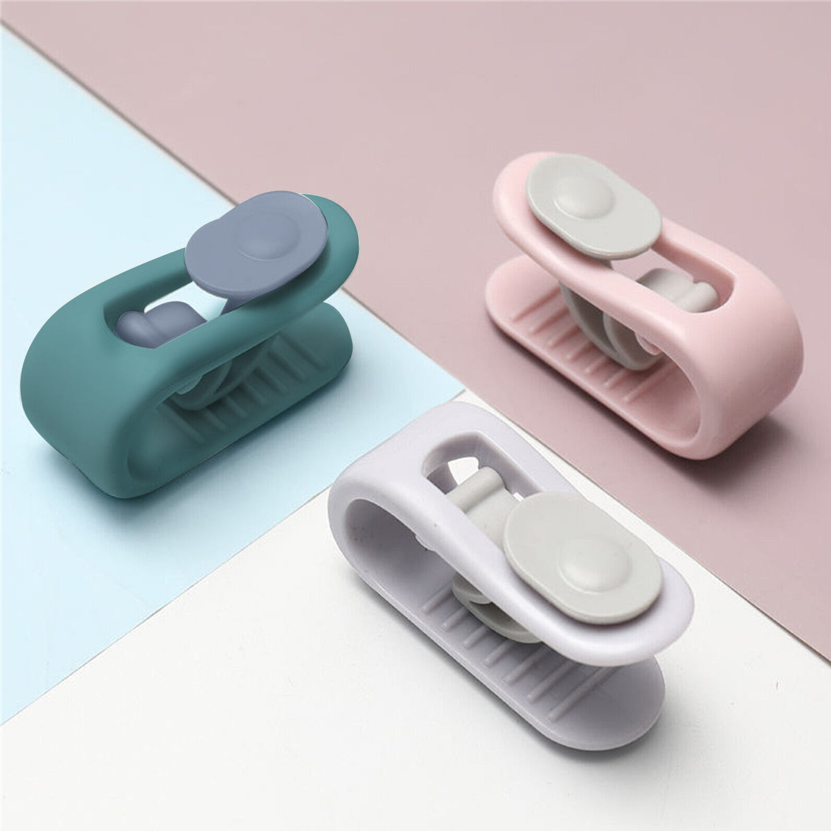 10/20pcs Quilt Retainer Cover Clips Invisible Needle-Free Thumb Buckle Bedding - Pink-10pcs 5