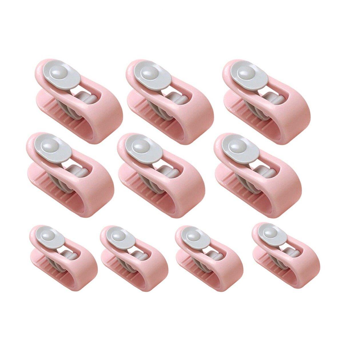10/20pcs Quilt Retainer Cover Clips Invisible Needle-Free Thumb Buckle Bedding - Pink-10pcs 6