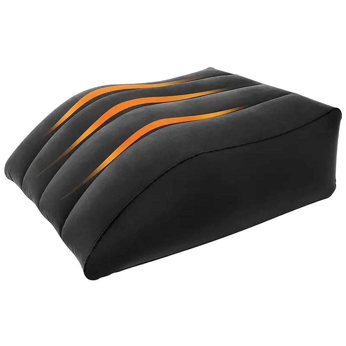 Inflatable PVC Leg Pillow Wedge Triangle Foot Cushion Flocking - Black 8