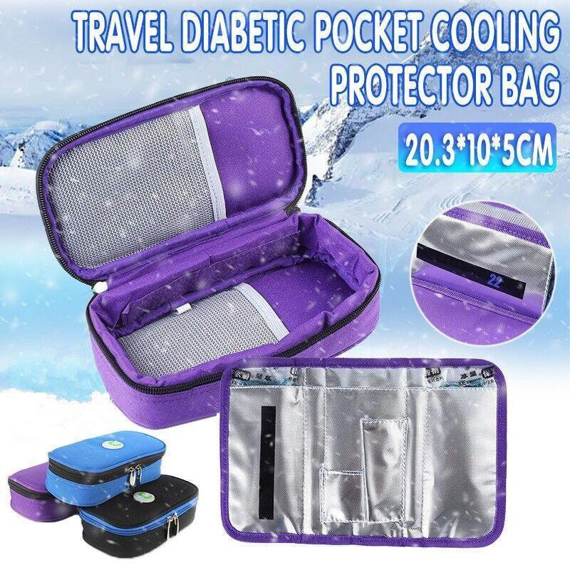 Insulin Pen Case Pouch Cooler Travel Diabetic Pocket Cooling Bag Mall - Black