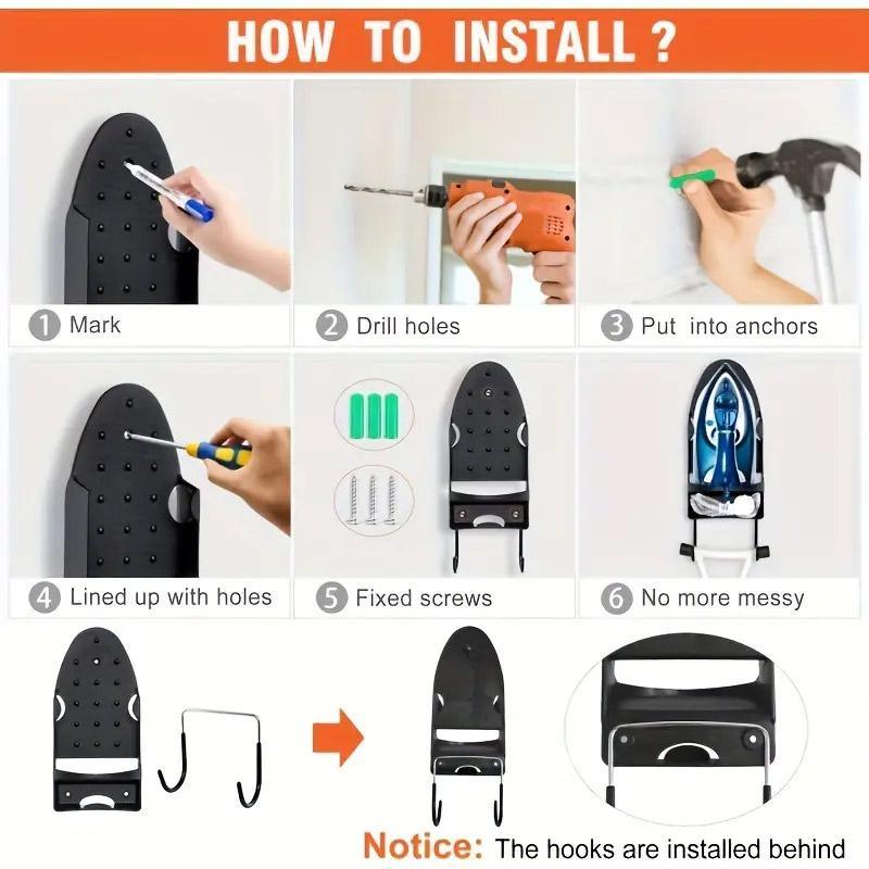 Iron Stand Double Hook Storage Rack Hanging Iron Holder for Home Organisation - Black 4
