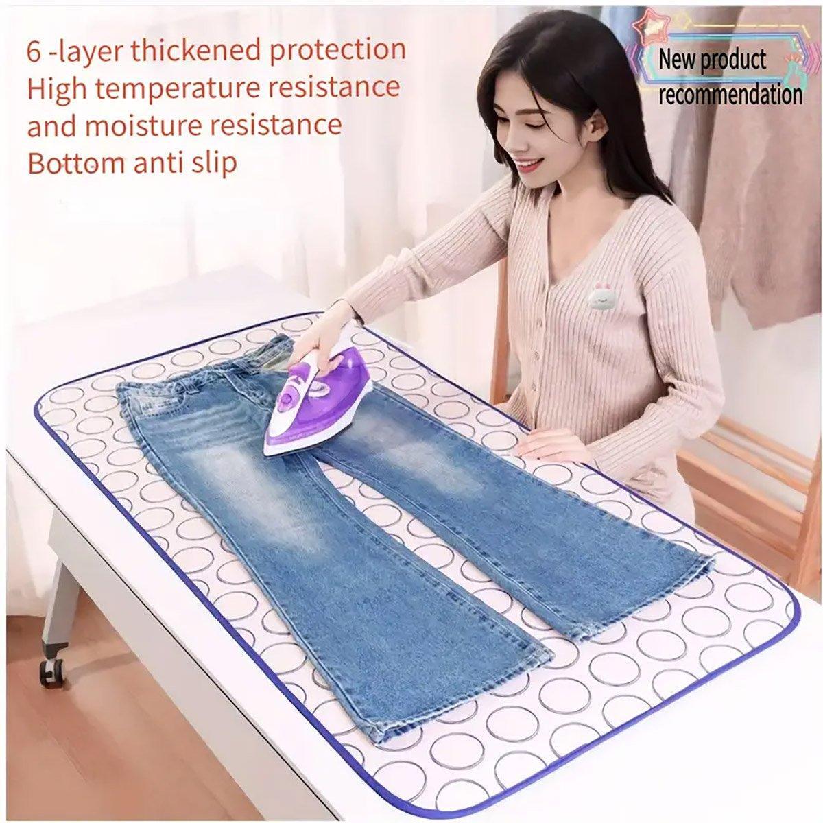 Home Travel Insulated Ironing Mat Non Slip Soft Folding Ironing Board Pad 5