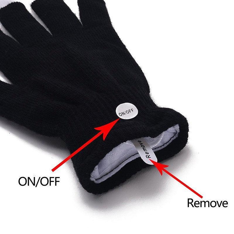 1Pair Rainbow Flow LED Light Black Glove Rave Party Glow Games Night mode Glove 4