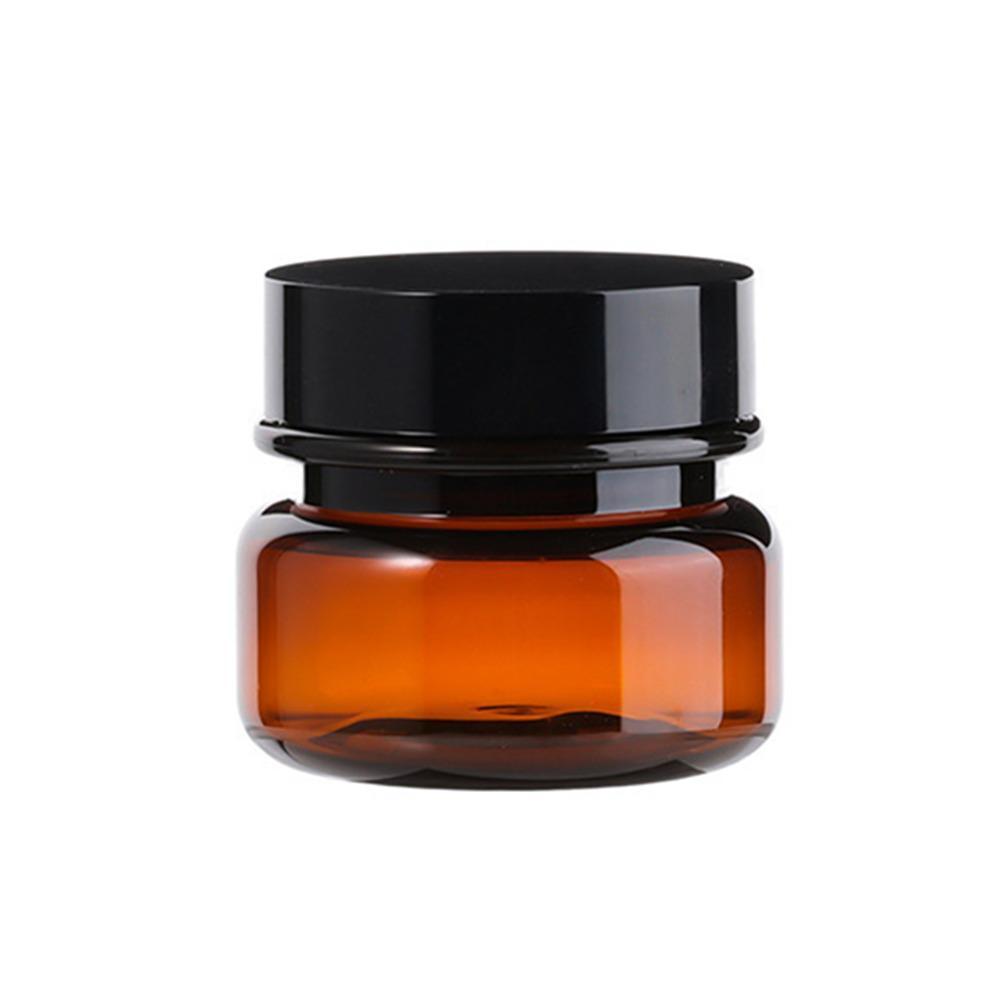 10pcs PET Plastic Cosmetic Bottles Refillable Travel Face Cream Containers - 30ml-Brown+White-Double 10