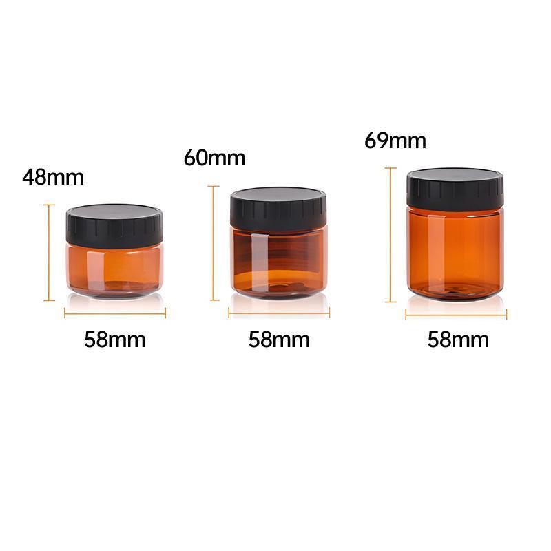 10pcs Brown PET Plastic Wide Mouth Bottles for Storage and Skincare Packaging - Frosted - 120ml 3