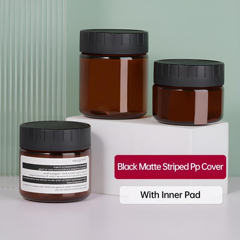 10pcs Brown PET Plastic Wide Mouth Bottles for Storage and Skincare Packaging - Frosted - 120ml 4