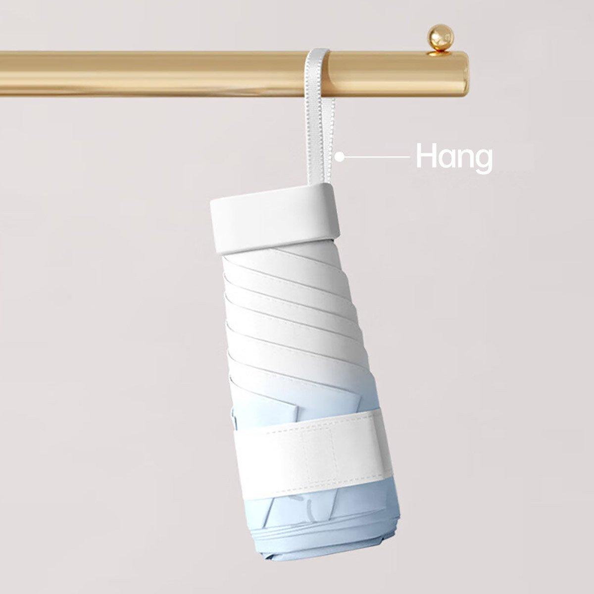 Mini Pocket Umbrella Anti-UV Sun/Rain Windproof 6 Folding Ultra Light Umbrella - Purple 5