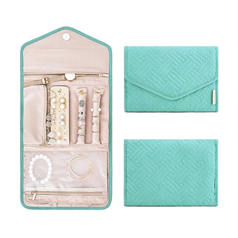 Periea Travel Jewellery Roll -Jewellery Travel Pouch Portable Case Box Organiser - Green 8