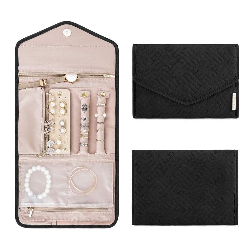 Periea Travel Jewellery Roll -Jewellery Travel Pouch Portable Case Box Organiser - Pink 7