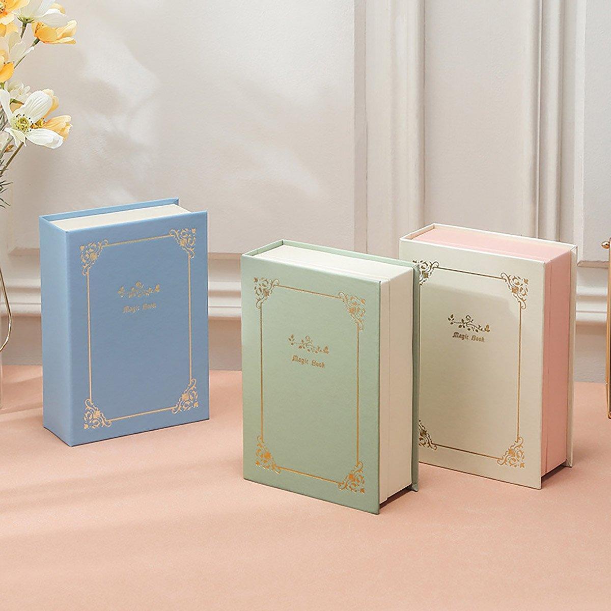 Creative PU Leather Jewelry Box Book Earrings Rings Necklace Organizer Holder - White 4