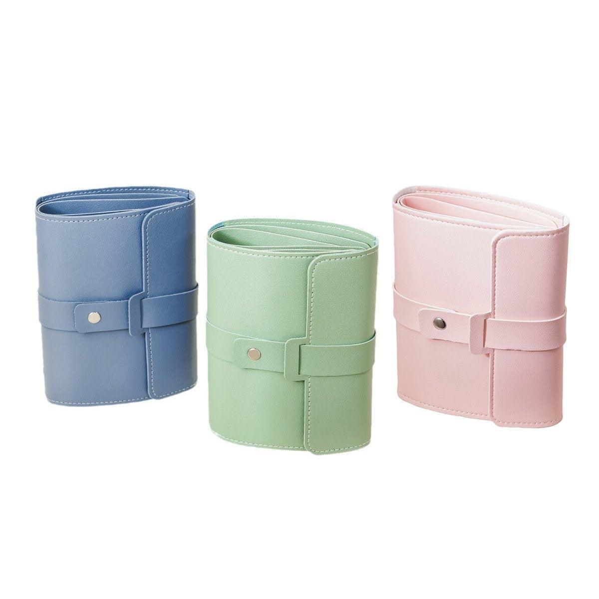 Travel Jewellery Storage Bag Portable Organizer Pouch for Rings Earrings Case - Blue