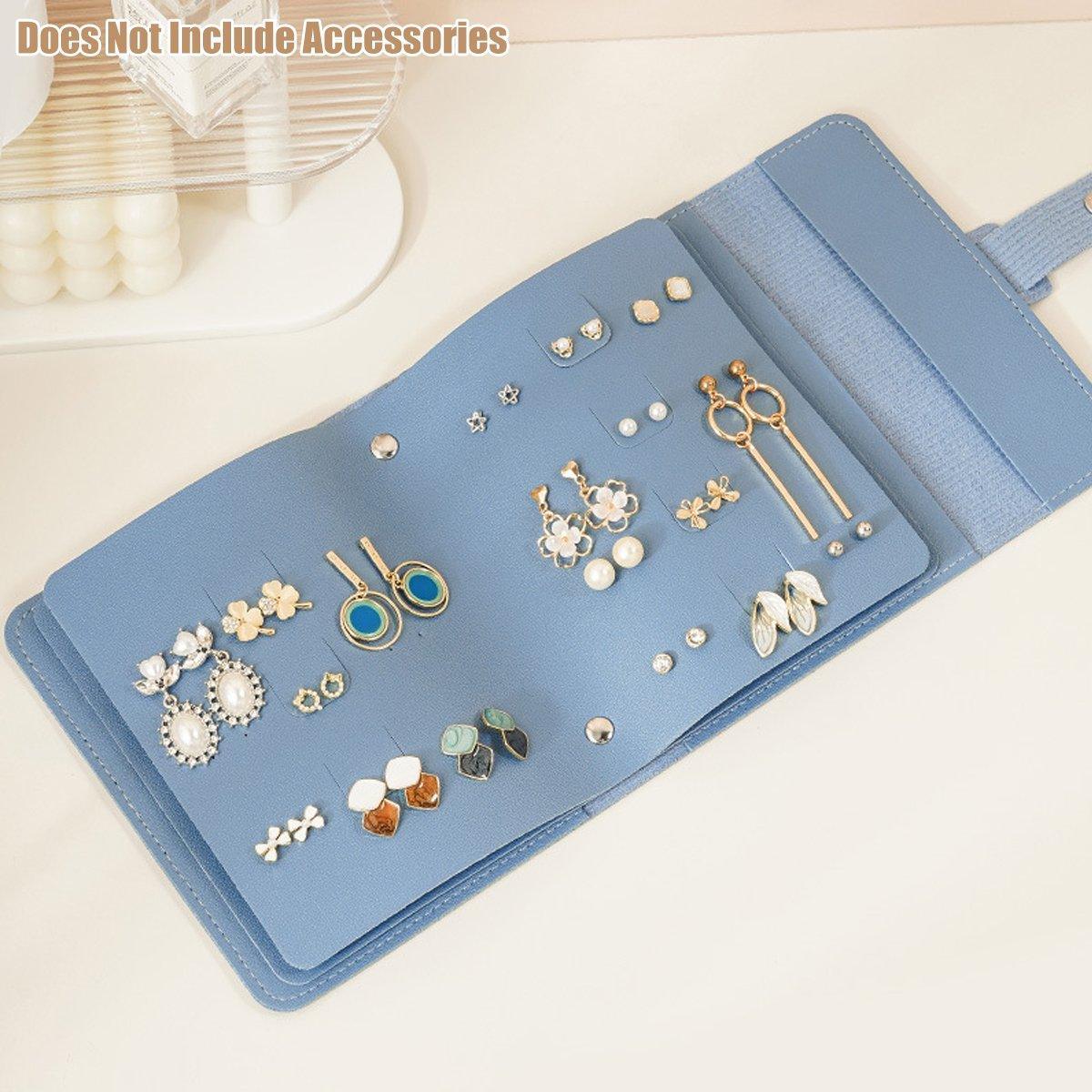Travel Jewellery Storage Bag Portable Organizer Pouch for Rings Earrings Case - Blue 5