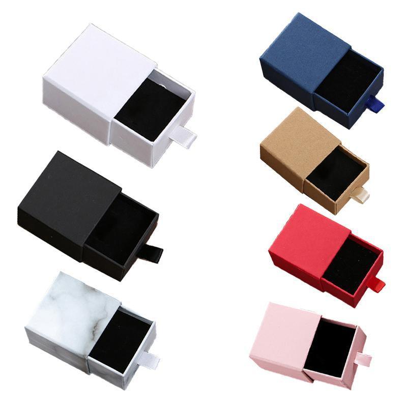 Jewellery Gift Box Necklace Ring Bracelet Bangle Earring Cardboard Box 5*5*3.5cm - White