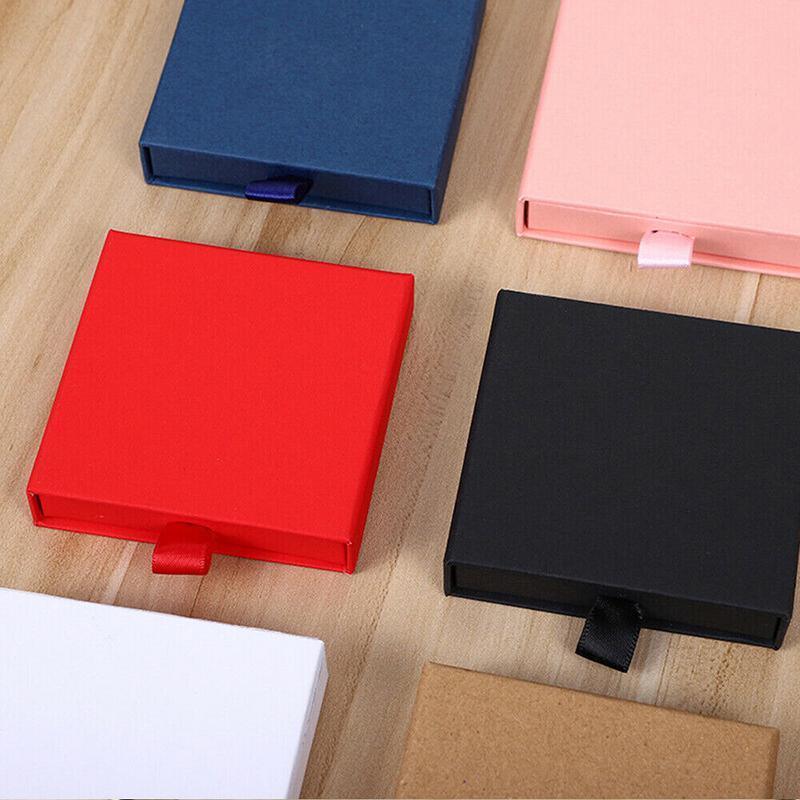 Jewellery Gift Box Necklace Ring Bracelet Bangle Earring Cardboard Box 5*5*3.5cm - White 4
