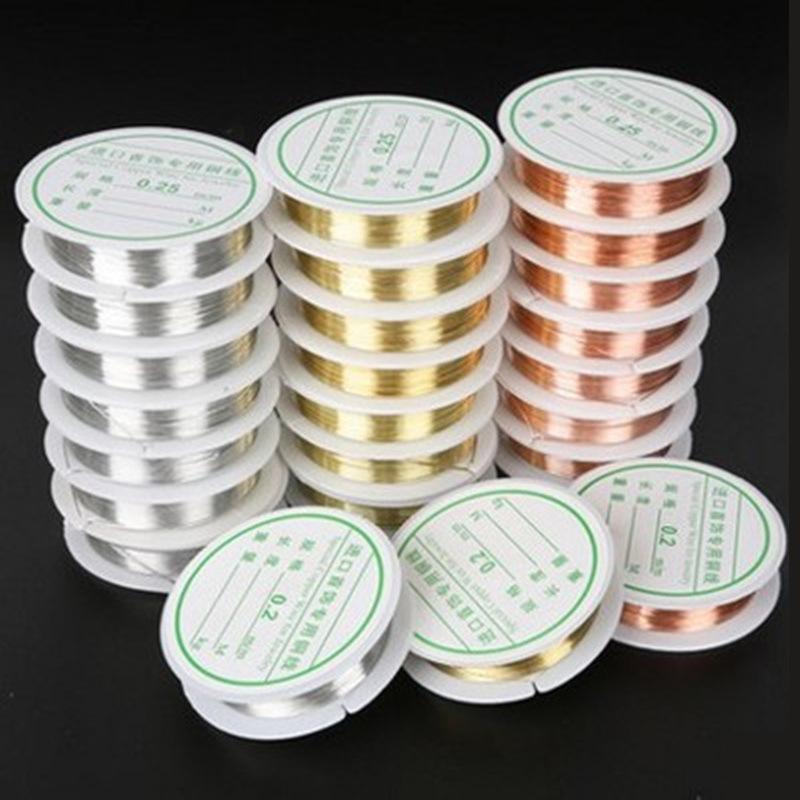 1 Roll Beading Wire Jewelry Making Wire Handmade Craft Cord String DIY Jewelry - Gold 5