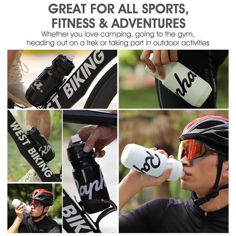 610ML Cycling Water Bottle Outdoor Sports Portable Squeeze Bottle Leakproof - White 4
