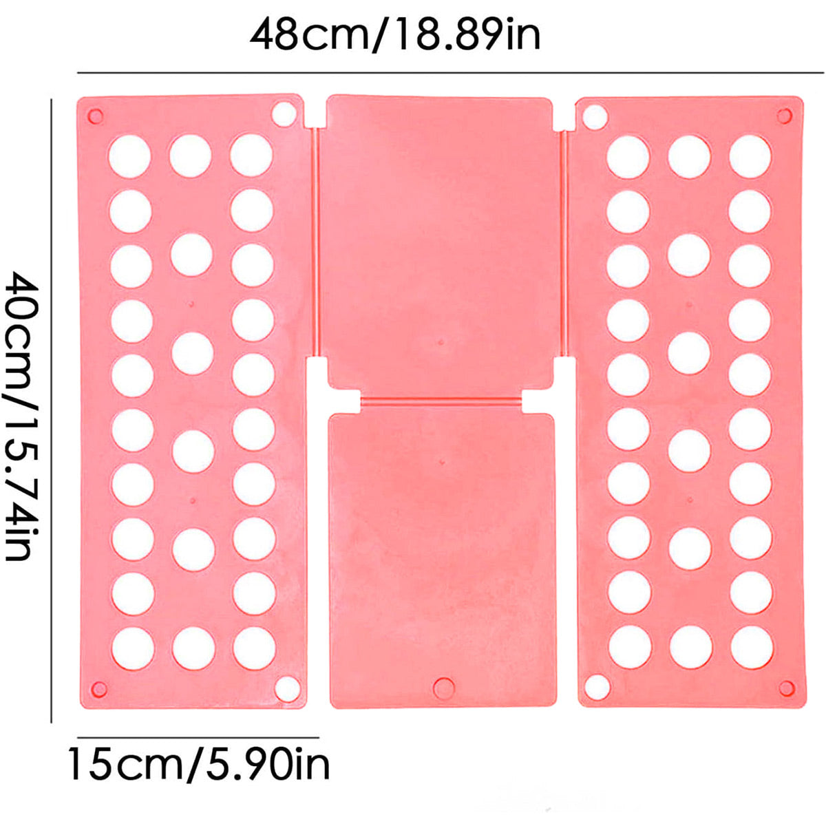 Lazy Folding Clothes Board Compact Laundry Folding Storage Clothes Organizer - Pink 3