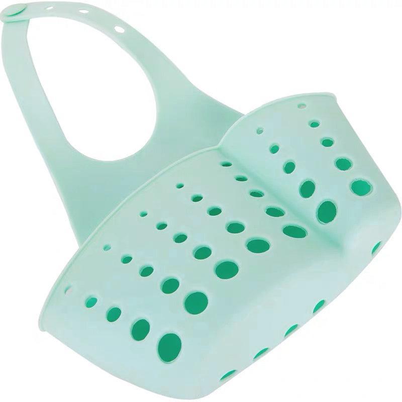 2PCS Kitchen Drain Holder Sponge Sink Storage Rack Basket Organizer Shelf Bathroom - Green 6