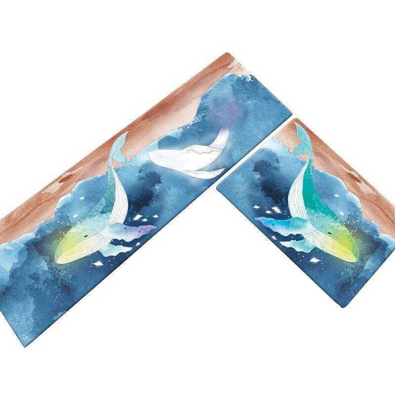 45x180cm Kitchen Mat Non-Slip Waterproof Pvc Floor Rug Carpet Anti-Oil Easy Clean - Whale 8
