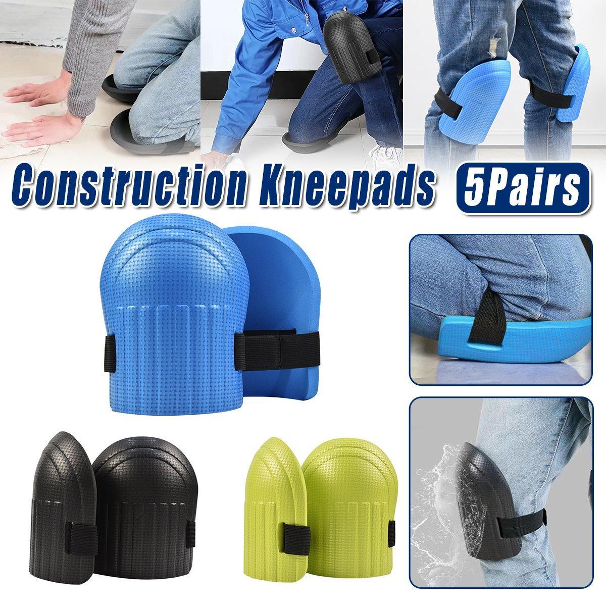 Professional Knee Pads for Construction Flooring Tiling Knee Protection Gear - Black