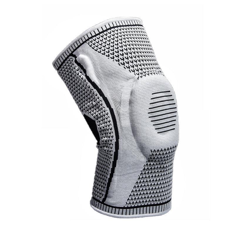Grey Knee Brace Knee Compression Sleeve Professional Sports Silicone Knee Support - L 6