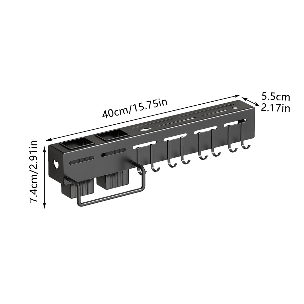 Stainless Steel Kitchen Utensil Storage Rack Organiser Knife Pan Holder Shelves 3