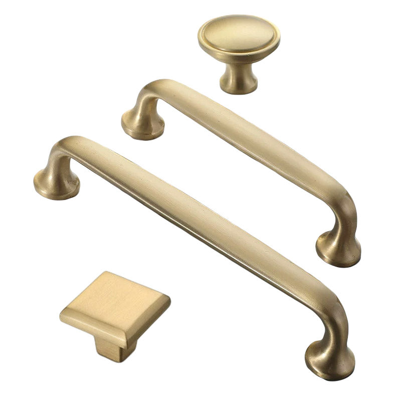 Nordic Gold Cabinet Handle Simple Light Luxury Drawer Door Pull Wardrobe Handle - Round-35mm