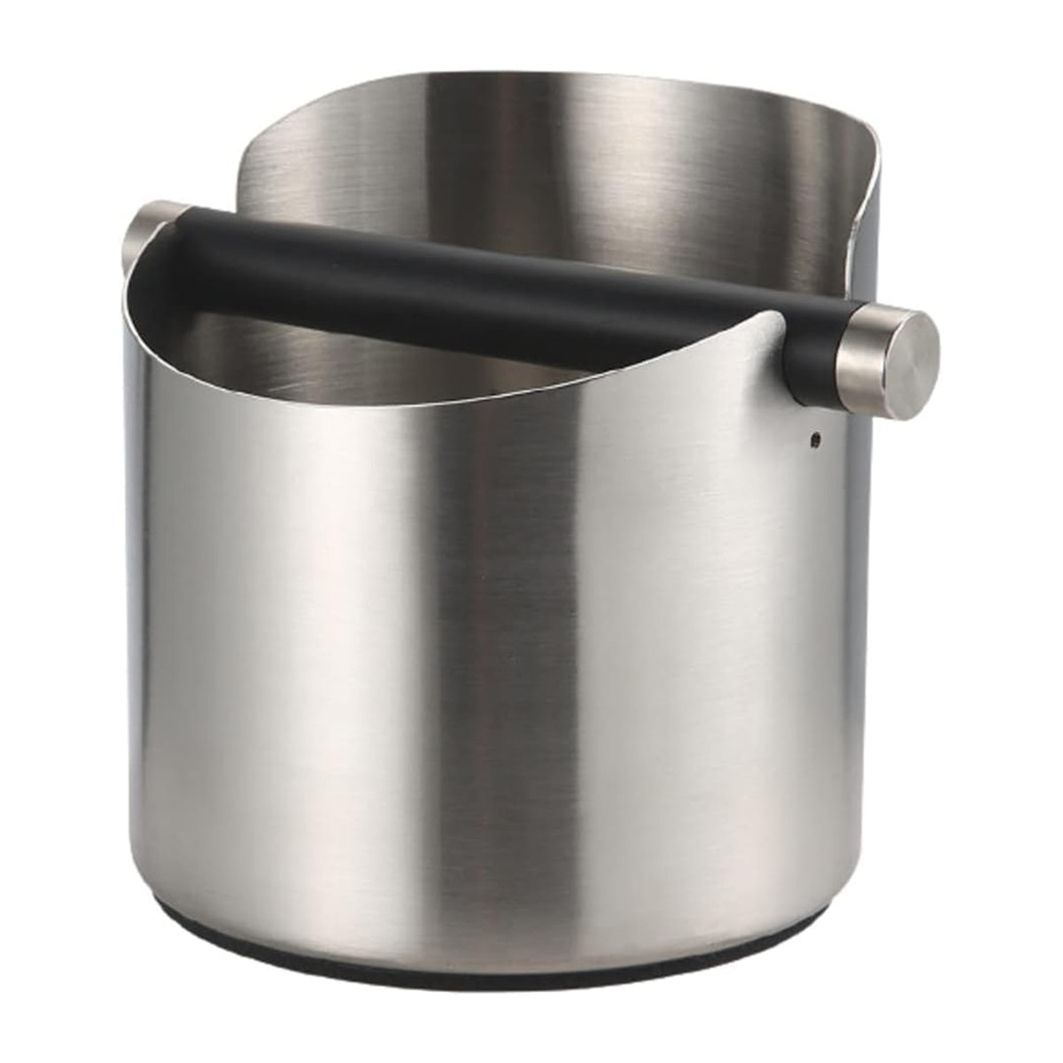 Stainless Steel Coffee Grounds Knock Box Round Tap Bucket for Household Espresso - Black 6