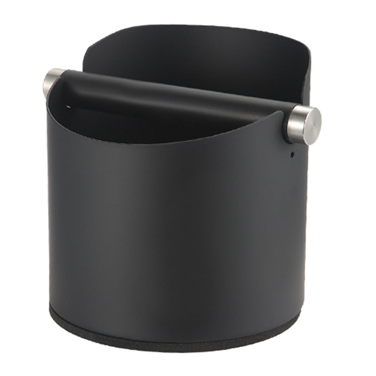 Stainless Steel Coffee Grounds Knock Box Round Tap Bucket for Household Espresso - Black 7