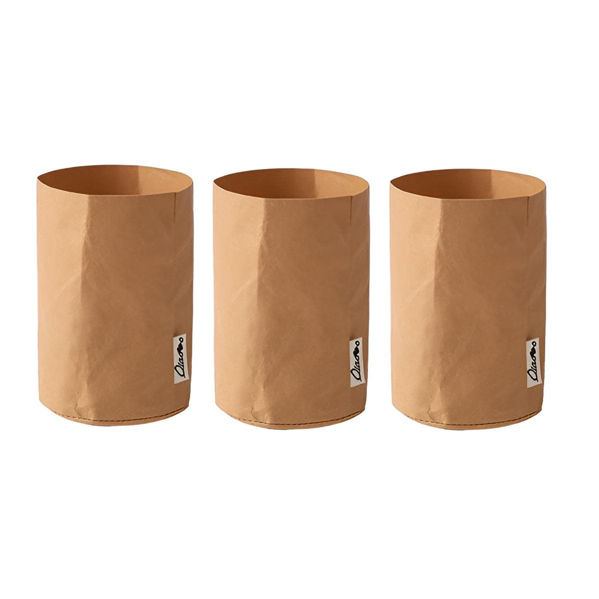 3pcs Washable Kraft Paper Storage Bag for Kitchen Desktop Refrigerator Organizer - M-Square 6