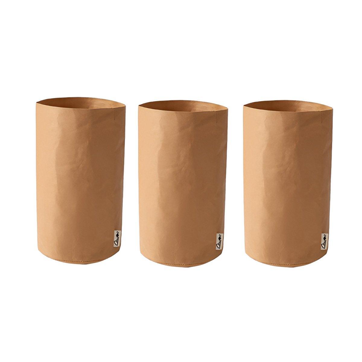 3pcs Washable Kraft Paper Storage Bag for Kitchen Desktop Refrigerator Organizer - XL-Square 8