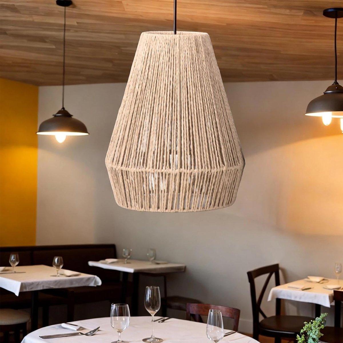 Braided Paper Rope Lampshade Chandelier Hanging Decoration for Lighting Decor 5