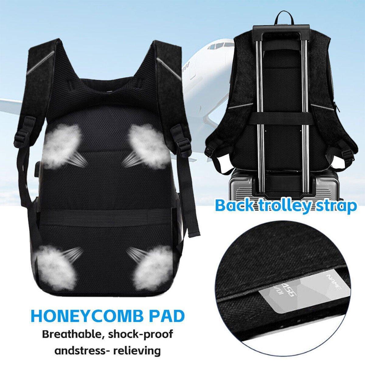 Men Business Bag Laptop Multi Functional Computer Bag Large Capacity Backpack 5