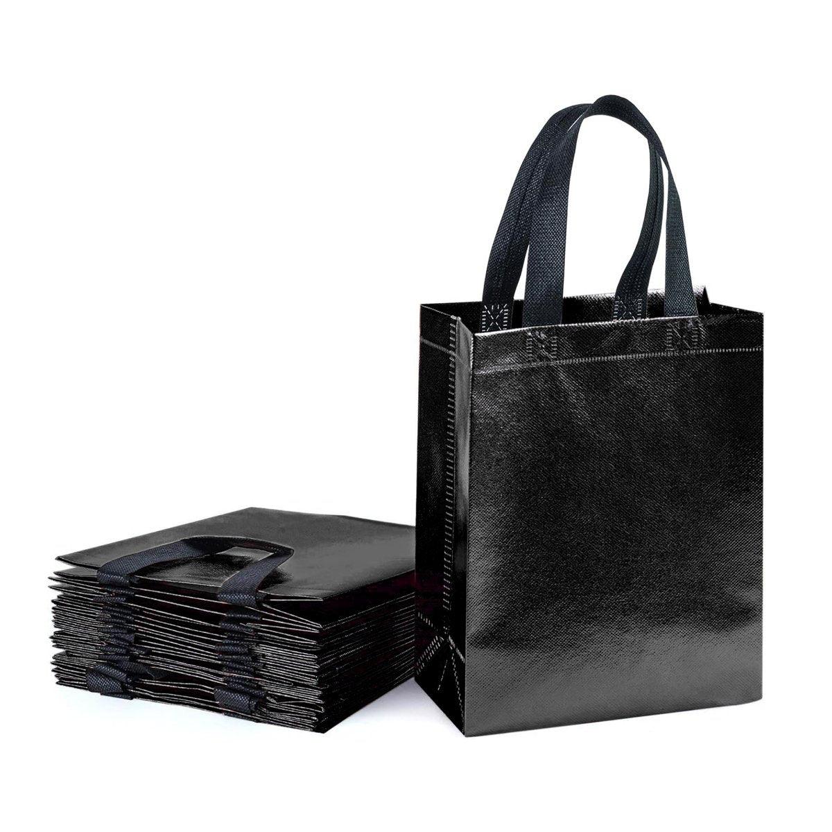 24pcs Laser Non Woven Gift Bags Tote Bags for Party Favor Wedding and Birthday - Rose Red 9