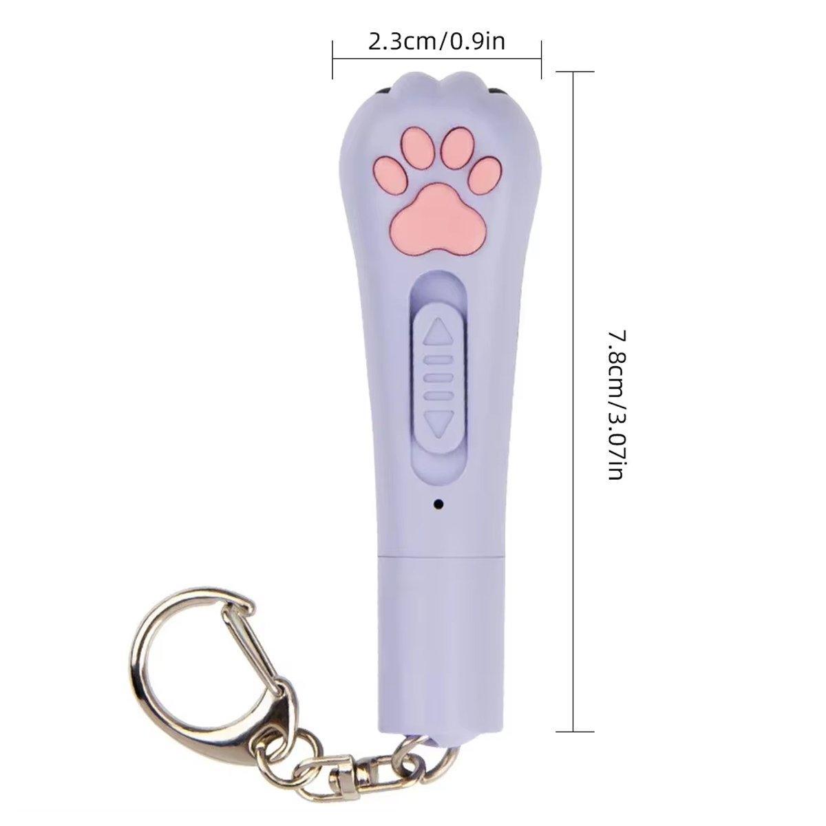 Mini Handheld Cat Claw Teasing Toy Interactive Pet Play Wand for Kitten Exercise - Pink 3