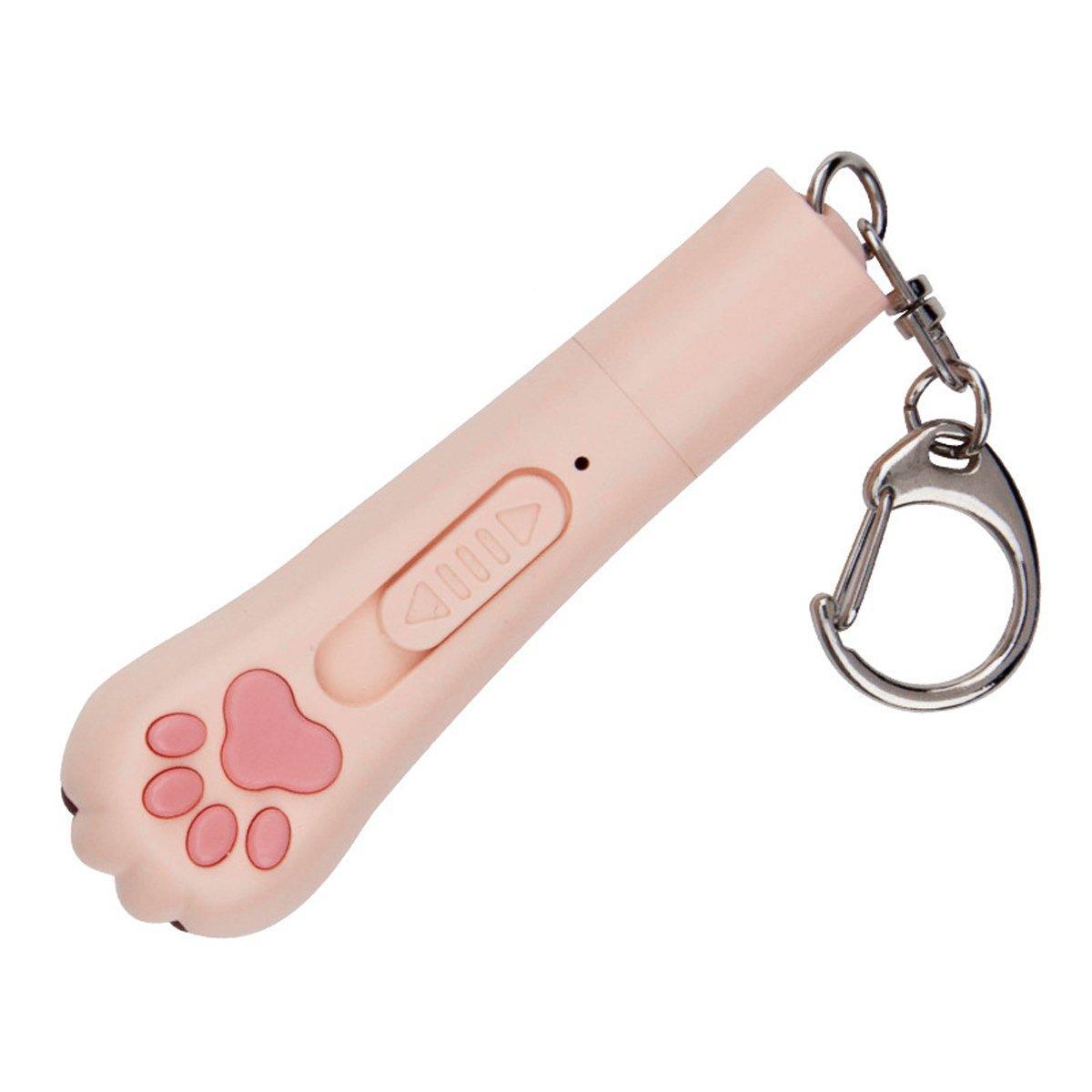 Mini Handheld Cat Claw Teasing Toy Interactive Pet Play Wand for Kitten Exercise - White 9