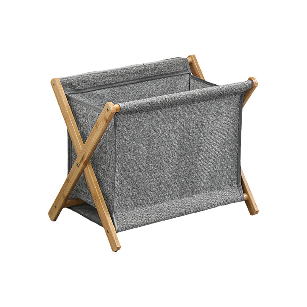 Wooden Collapsible Laundry Basket Dirty Clothes Storage Household Organizer - Beige-S 6