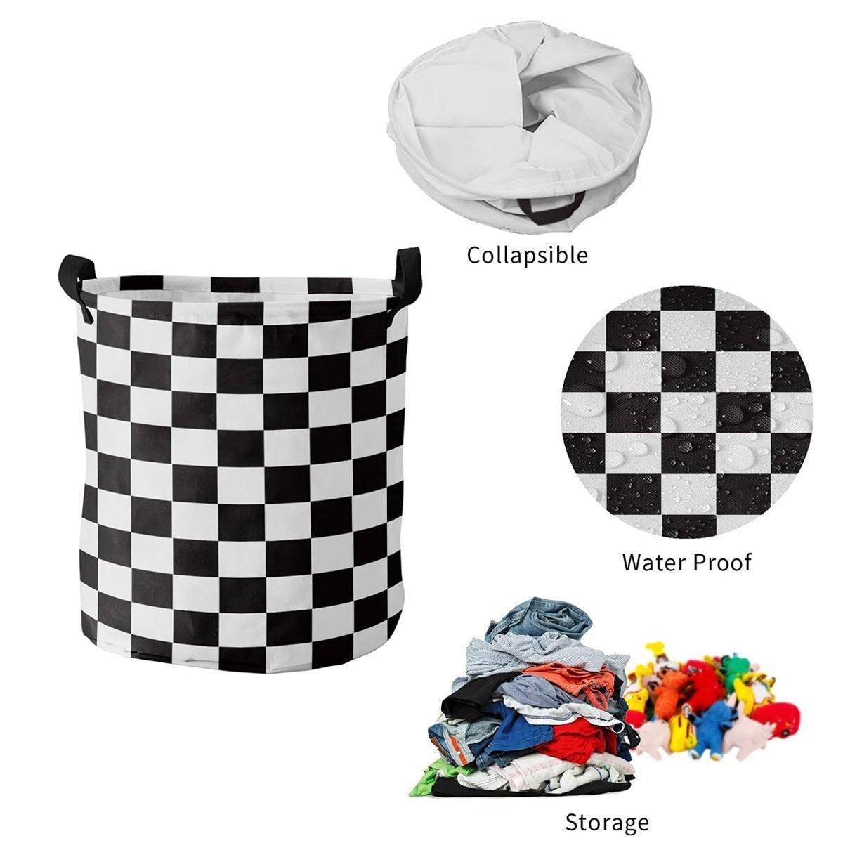 Foldable Laundry Basket Dirty Clothes Hamper Toy Storage Organizer Storage Bin - English Letters 4