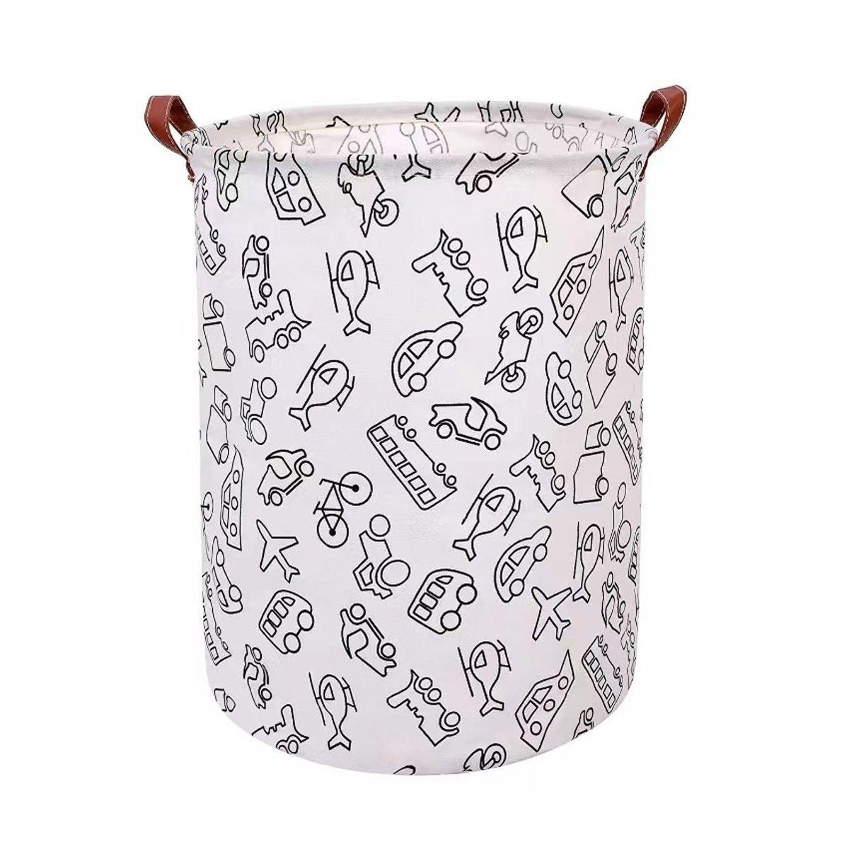 Foldable Laundry Basket Dirty Clothes Hamper Toy Storage Organizer Storage Bin - English Letters 9